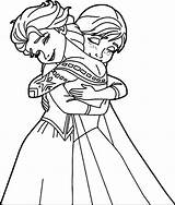Elsa Hugging sketch template