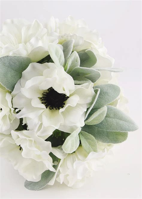 wedding flowers artificial flowers faux anemone