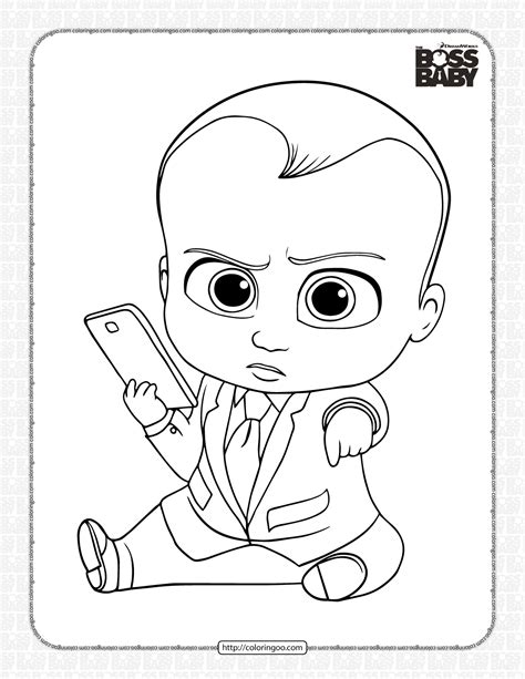printable boss baby coloring pages  kids