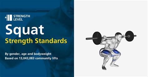 Squat Standards For Men And Women Lb Strength Level