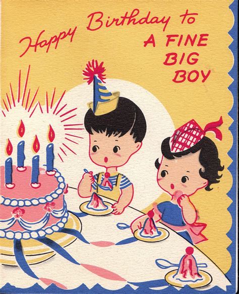 Vintage 1950s Unused Happy Birthday To A Fine By Poshtottydesignz