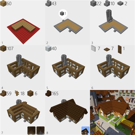 build  simple medieval house rminecraft