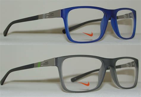 nike men s glasses eyeglasses 7107 lightweight frame blue
