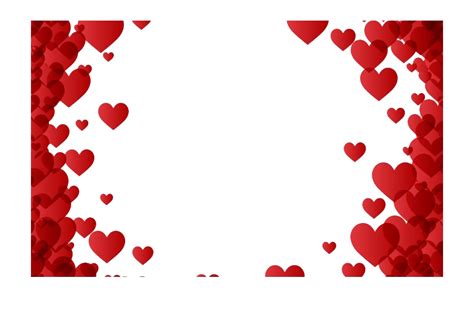 heart valentines day border png  png