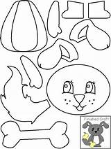 Recortar Animales Dltk Armar Conejo Bunny Worksheets Puppets Verob Depuis sketch template