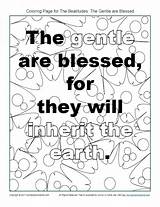 Beatitudes Peacemakers Gentleness Printables Sundayschoolzone sketch template