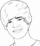 Justin Bieber Coloring Pages Drawing Printable Celebrities Drawings sketch template