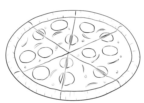 pizza coloring page coloringpagezcom