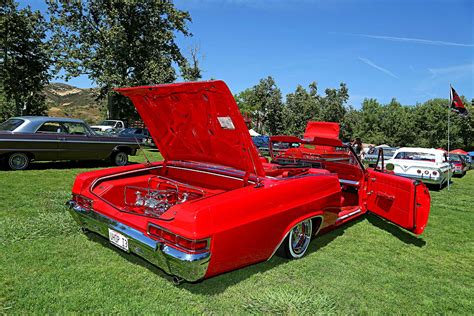 impalas car club oc chapter  bbq red  chevy impala convertible lowrider