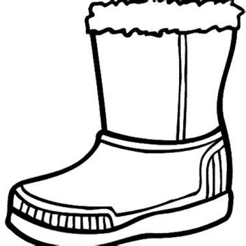 winter boots large coloring page kids winter outfits coloring pages
