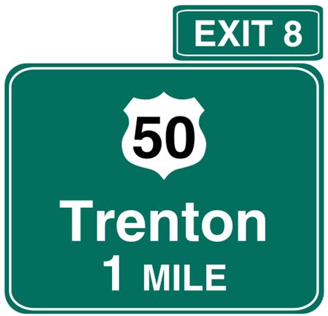 us road signs exit interstate freeway