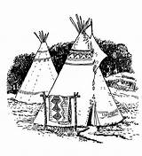 Wigwam Clipart Tepee Cliparts Teepee Native American Domain Public Library Drawings Line sketch template
