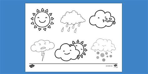 weather colouring page  pre schoolers colouring page