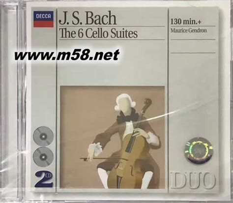 maurice gendron六个大提琴组曲the 6 cello suites 白色封面双cd 价格 图片 j s bach 巴赫 原版音乐吧