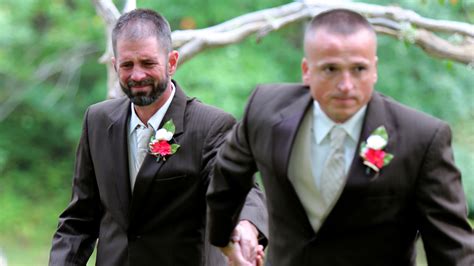 dad surprises stepdad at daughter s wedding — with both