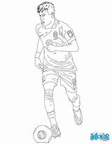 Colorir Jogador Futebol Neymar sketch template