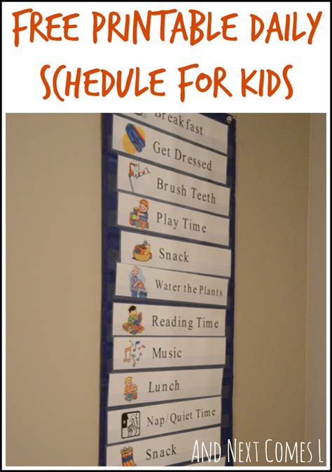 printable visual schedule  preschool planner template