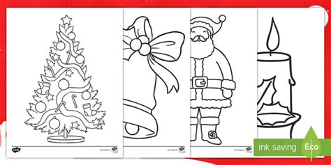 christmas coloring sheets hecho por educadores twinkl