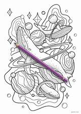 Space Crazy Coloring Pages sketch template