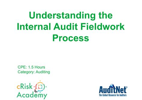understanding  internal audit fieldwork process crisk academy