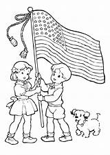 Independence Flag American Bestcoloringpagesforkids sketch template