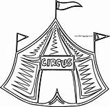 Circus Coloring Tent Entrance Pages Wecoloringpage sketch template