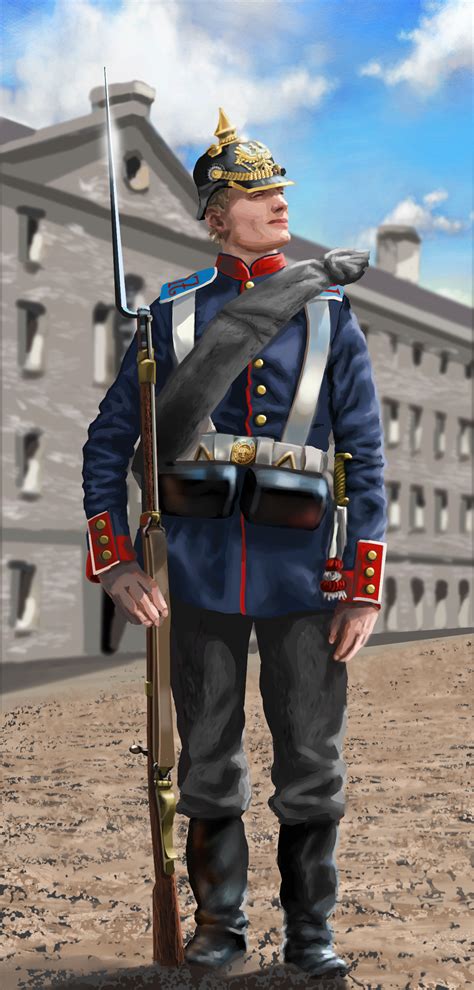 prussian infantryman   german uniforms century uniforms prussian helmets