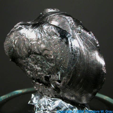 molten welding rod  sample   element tungsten   periodic table