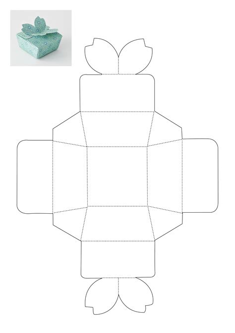 papercraft gift box template