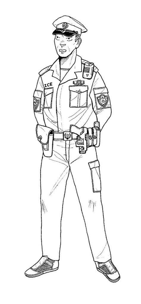 free printable policeman coloring pages for kids