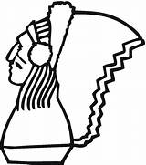 Dibujo Penacho Penachos Indianer Colorir Touca Headdress Desenhos Clipartmag Colorironline sketch template