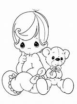 Coloring Baby Pages Girl Print Precious Moments Cute Getcolorings sketch template