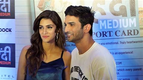 sushant singh rajput and kriti sanon at hindi medium success party youtube