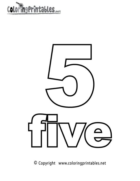 number five coloring page printable numbers activities pinterest free printable numbers