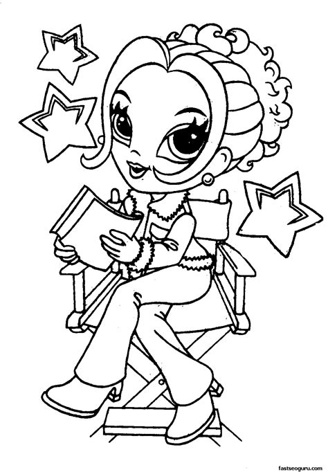 coloring pages girls girl colouring printable sheets color print kids