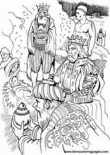 Coloring Wise Men Epiphany Three Gifts Print Clipart Coloringpages Kings Library Handout Below Please Click Popular Koningen Drie sketch template