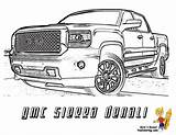 Coloring Truck Pages Gmc Sierra Denali Trucks Chevy Sheet Ram Pickup Dodge Yescoloring Print Sheets Color Book Kids Para Jacked sketch template