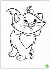 Marie Coloring Cat Pages Aristocats Disney Dinokids Printable Print Sheets Clipart Template Gif Library Popular Close sketch template