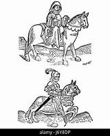 Tales Alamy Horseback Prioress Geoffrey Canterbury Chaucer English Nun Riding William Horse Cut Wood Woman Stock Print 1400 1343 Ellesmere sketch template