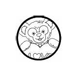 Duffy Bear Coloring Disney Friends Pages Disneyclips Holding Heart sketch template