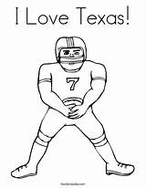 Texas Coloring Pages Longhorns Getdrawings Player Football sketch template
