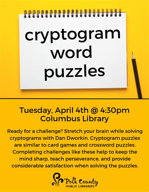 cryptogram word puzzles polk county public libraries