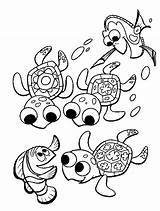 Coloring Pages Nemo Finding Crush Save Disney sketch template