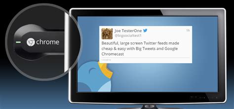 big tweets twitter berichten op groot scherm  chromecast