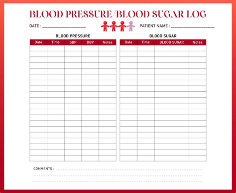 blood sugar log    printables printablee