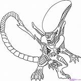 Alien Coloring Predator Pages Xenomorph Vs Drawing Scary Space Easy Color Outline Printable Funny Getcolorings Print Movie Getdrawings Drawings Pa sketch template