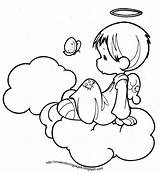 Angel Coloring Pages Color Print sketch template