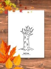 printable fall tree coloring pages nature inspired learning
