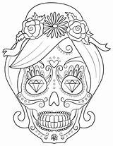 Calavera Skull Caveira Colorir Ausmalbilder Totenkopf Imprimir Mexicana Supercoloring Skulls Adults Mandala Sombrero Açúcar sketch template
