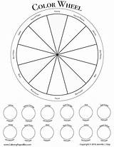 Analogous Complementary Teaching Coloringbliss Handouts Fill Cromatico Circulo sketch template